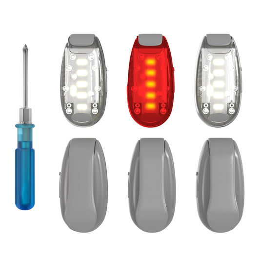 Set of 3 Replacement LED Safety Lights – Multi-Mode, Long Battery Life